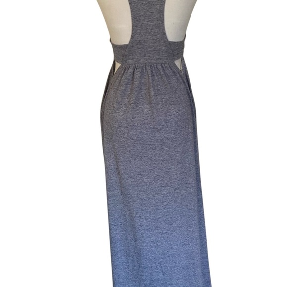 Victoria’ Secret summer beach racer back cutout maxi dress size medium blue gray - Picture 2 of 12